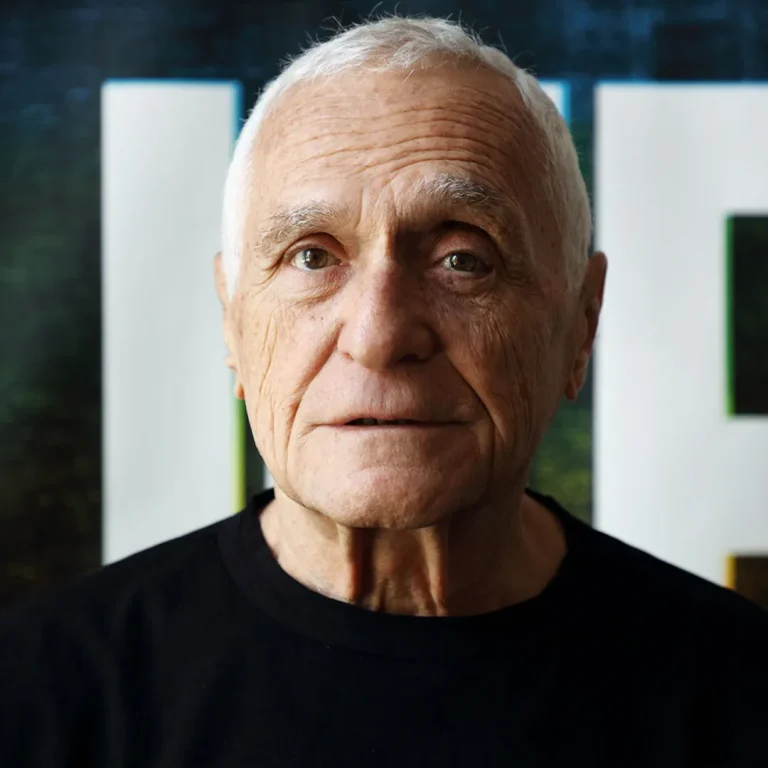 Portrait of John Giorno at 222 Bowery, 2018, by Marco Anelli © Giorno Poetry Systems Courtesy the Estate of John Giorno and Almine Rech