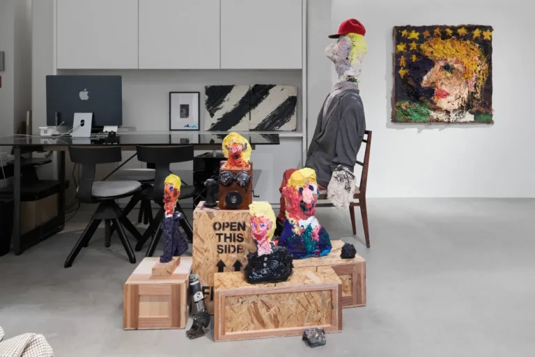 Nanae Mitobe installation view of “Trumpʼs ears are like Van Goghʼs (I also.)” 2024, HARUKAITO by ISLAND