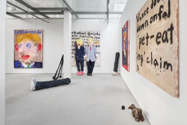 Nanae Mitobe installation view of “Trumpʼs ears are like Van Goghʼs (I also.)” 2024, HARUKAITO by ISLAND