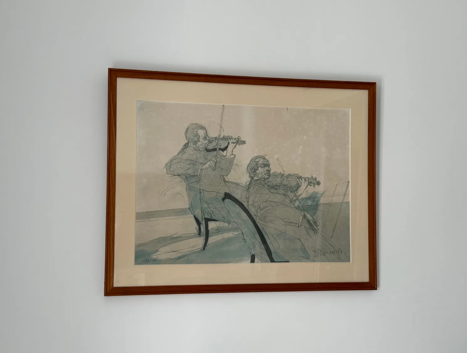 Claude Weisbuch のリトグラフ。荻野さんが初めて購入したアート作品。