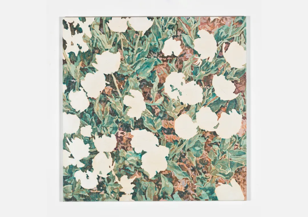 Song Sumin, Floating Piece of White, 2025 Acrylic on canvas, 91 × 91 cm. Courtesy of the artist