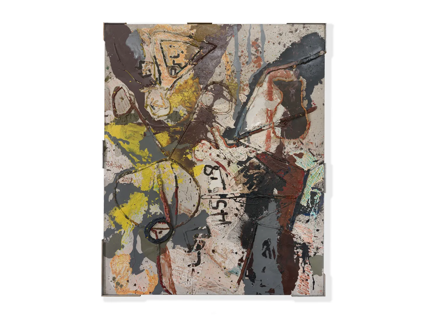 Hu Xiangcheng, X2-5, 1993 Acrylic and mixed media on canvas, 300 × 244 cm. Courtesy of the artist