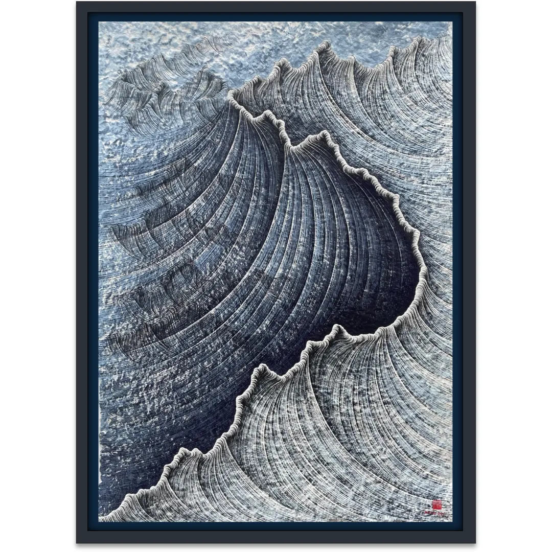 Lee Hyun Joung, The Beauty of Nostalgia, 2025 Ink and pigment on handmade Korean mulberry paper by the artist, 63 × 90 cm. Courtesy of the artist.