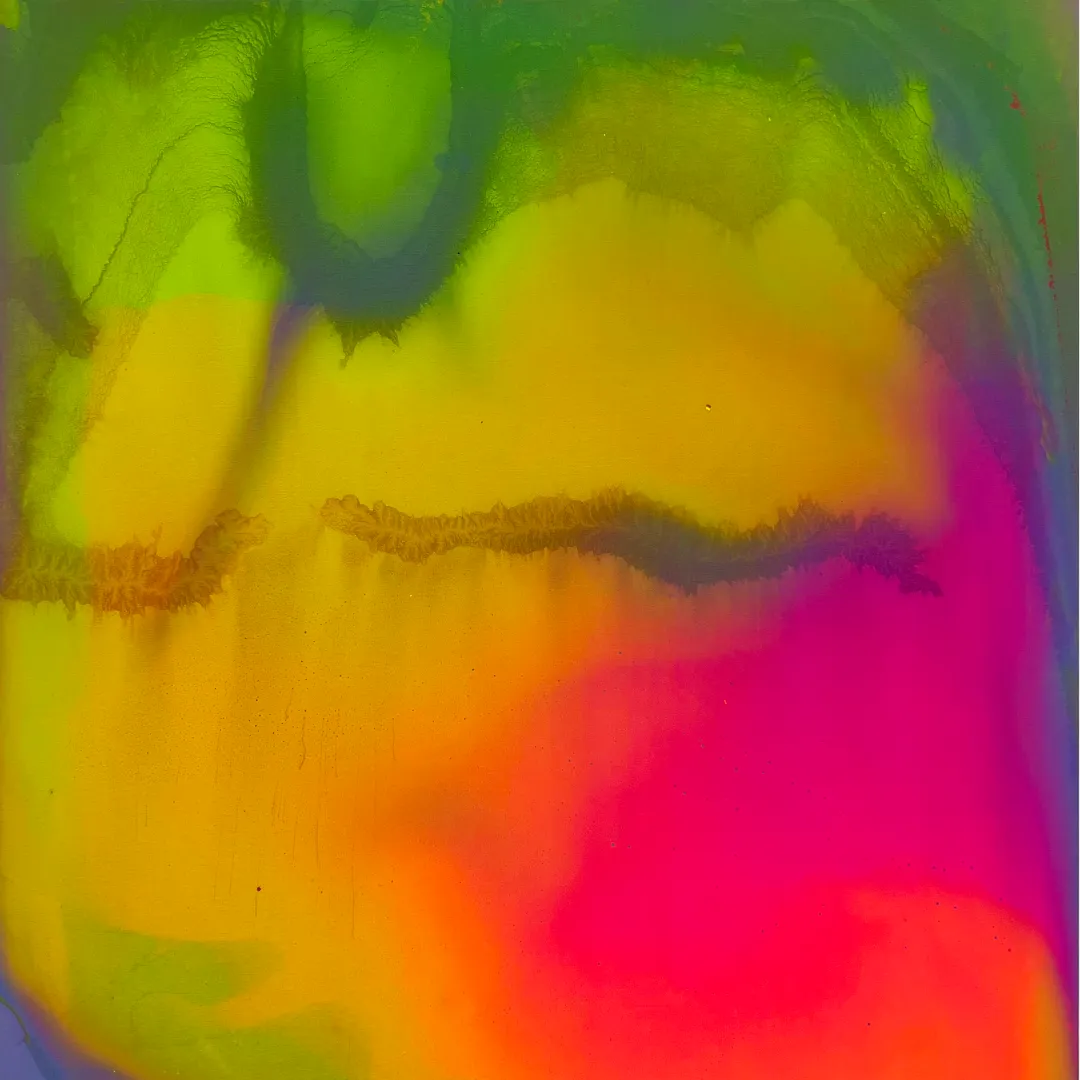 Kim Taek Sang, Flows-25-6, 2025, Water acrylic on canvas, 70 x 70 x 4cm. Courtesy of the artist and Johyun Gallery